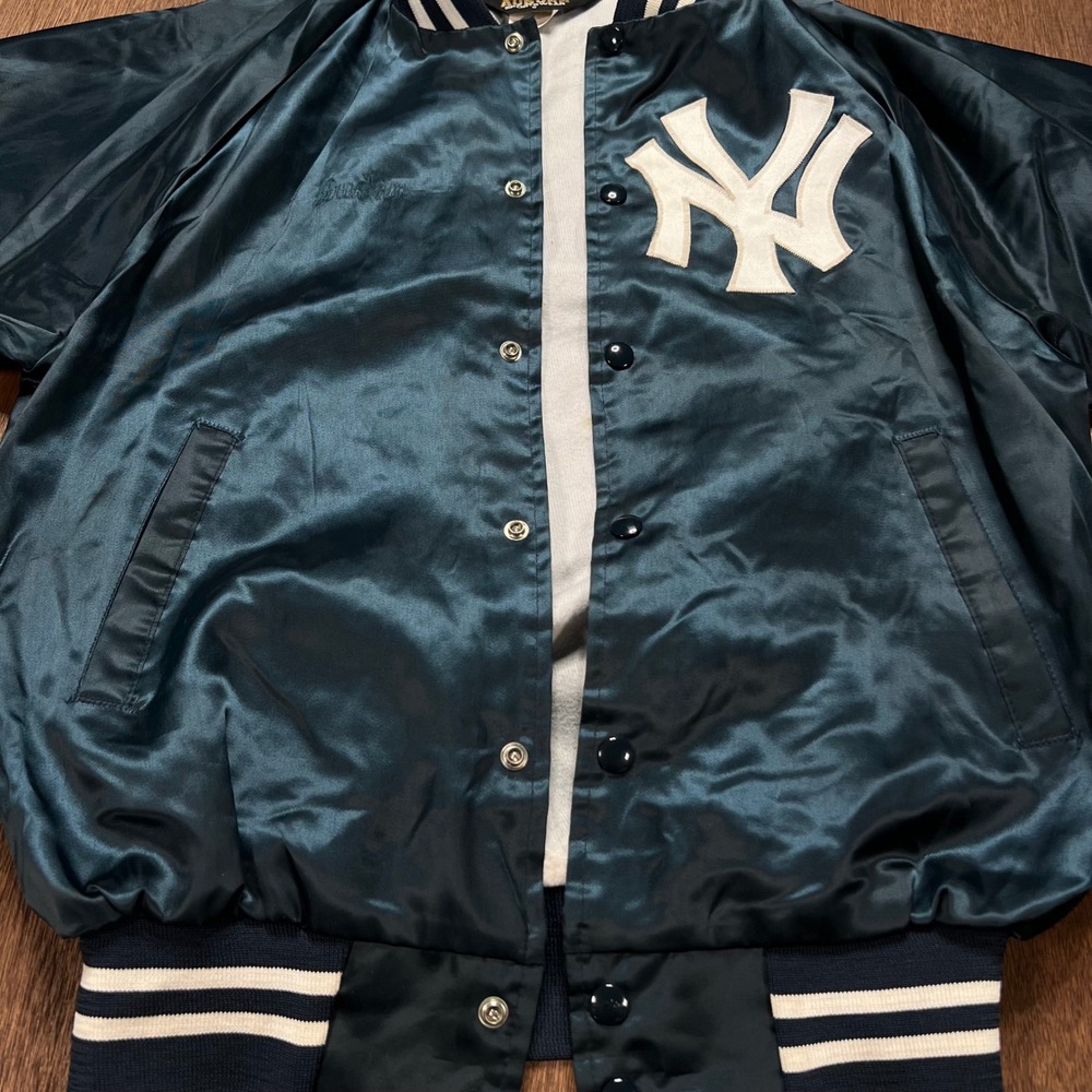 Vintage Auburn Sportswear New York Yankees Varsity Jacket Navy Blue Small USA - Picture 6 of 10
